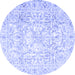 Round Persian Blue Traditional Rug, tr4276blu