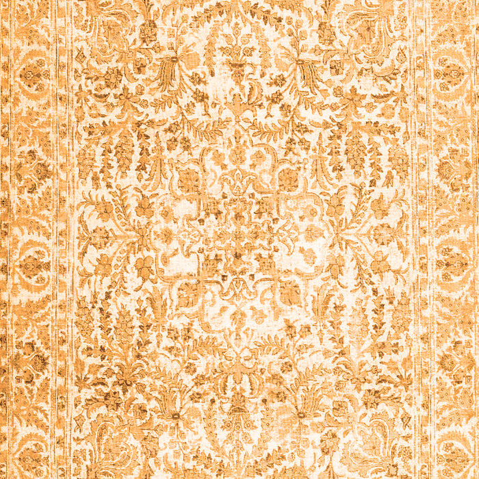 Serging Thickness of Machine Washable Persian Orange Traditional Area Rugs, wshtr4276org