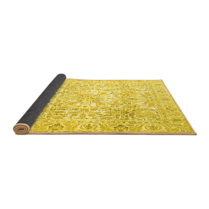 Sideview of Persian Yellow Traditional Rug, tr4276yw