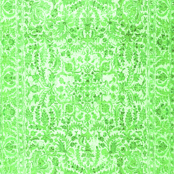 Serging Thickness of Machine Washable Persian Green Traditional Area Rugs, wshtr4276grn