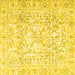 Square Persian Yellow Traditional Rug, tr4276yw