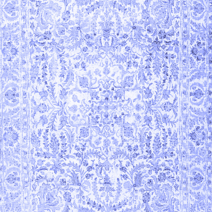 Machine Washable Persian Blue Traditional Rug, wshtr4276blu