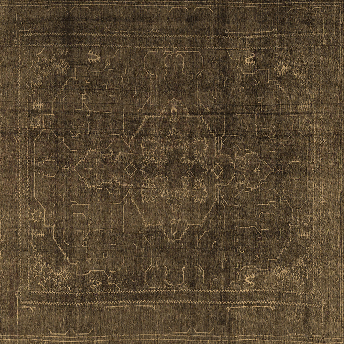 Square Machine Washable Persian Brown Traditional Rug, wshtr4277brn
