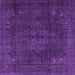 Square Machine Washable Persian Purple Traditional Area Rugs, wshtr4277pur