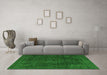 Machine Washable Persian Green Traditional Area Rugs in a Living Room,, wshtr4277grn