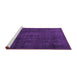 Sideview of Machine Washable Persian Purple Traditional Area Rugs, wshtr4277pur
