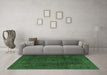 Machine Washable Persian Emerald Green Traditional Area Rugs in a Living Room,, wshtr4277emgrn