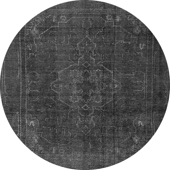 Machine Washable Persian Gray Traditional Rug, wshtr4277gry