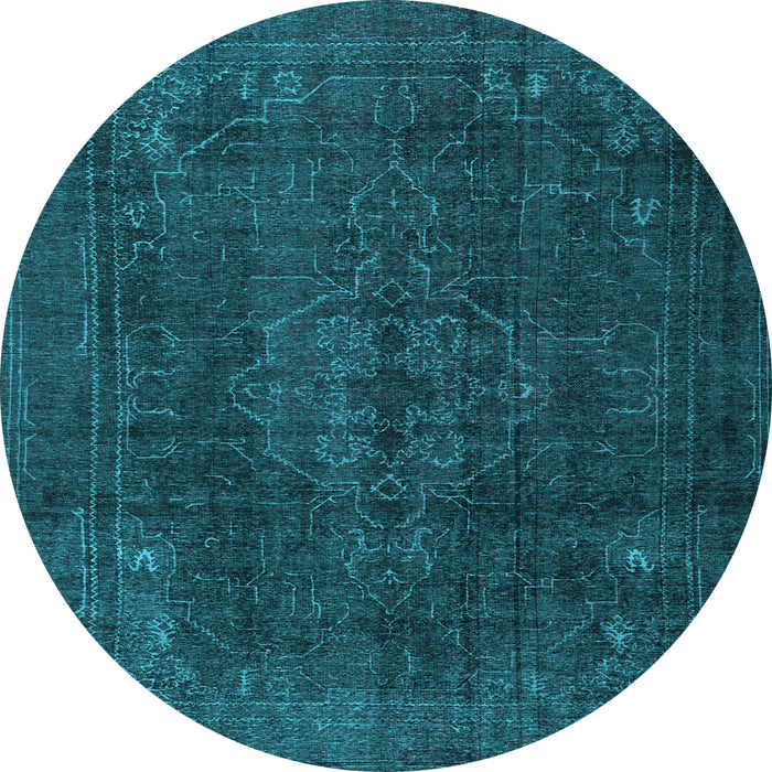 Round Persian Light Blue Traditional Rug, tr4277lblu
