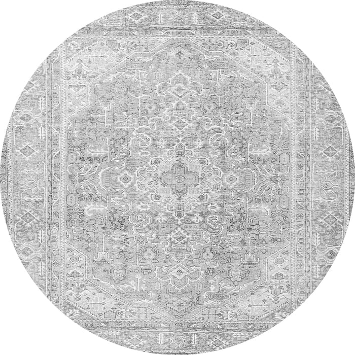 Machine Washable Persian Gray Traditional Rug, wshtr4278gry