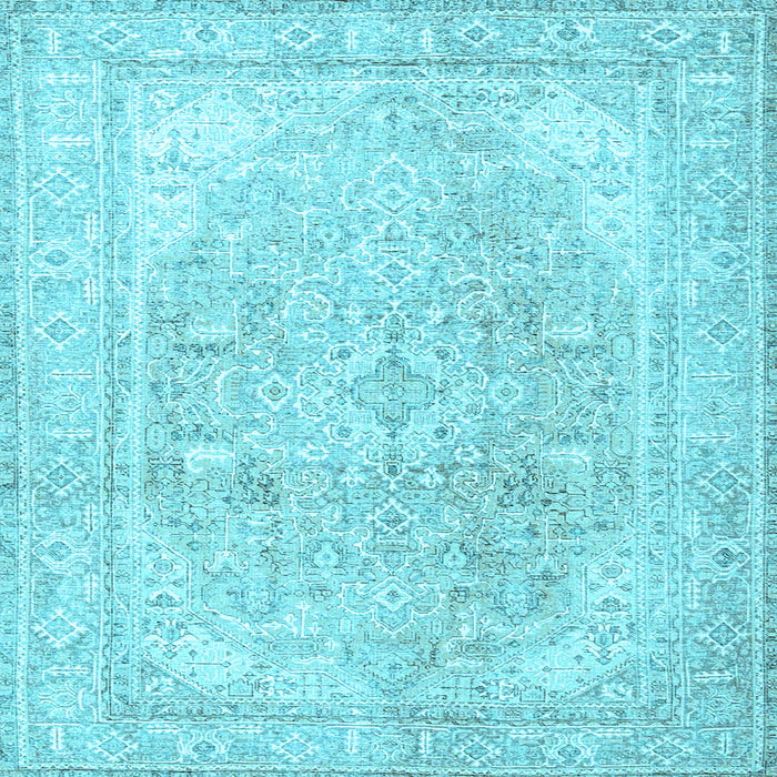 Square Persian Light Blue Traditional Rug, tr4278lblu