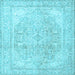 Square Persian Light Blue Traditional Rug, tr4278lblu