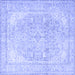 Square Persian Blue Traditional Rug, tr4278blu