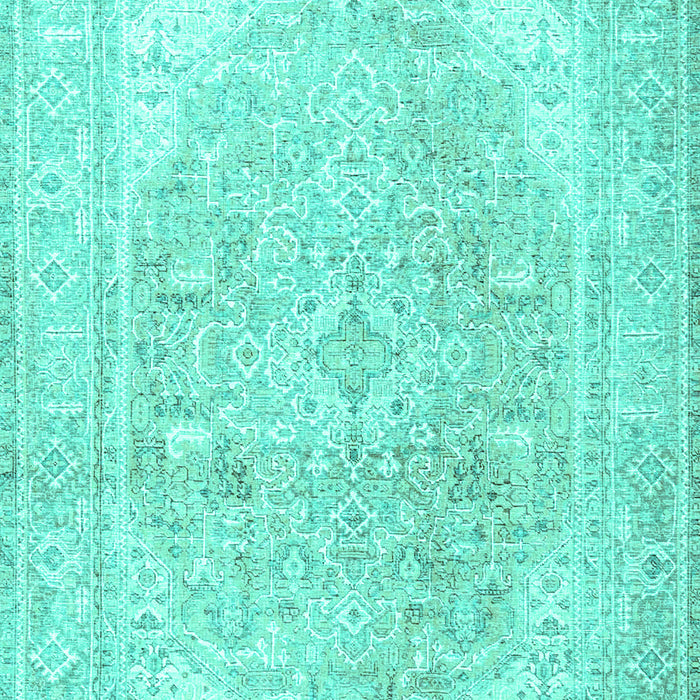 Machine Washable Persian Turquoise Traditional Area Rugs, wshtr4278turq