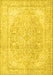 Machine Washable Persian Yellow Traditional Rug, wshtr4278yw