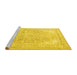 Sideview of Machine Washable Persian Yellow Traditional Rug, wshtr4278yw