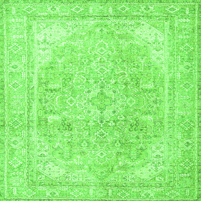 Serging Thickness of Persian Green Traditional Rug, tr4278grn