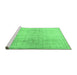 Sideview of Machine Washable Persian Emerald Green Traditional Area Rugs, wshtr4279emgrn