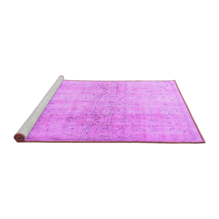 Sideview of Machine Washable Persian Purple Traditional Area Rugs, wshtr4279pur