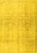 Machine Washable Persian Yellow Traditional Rug, wshtr4279yw