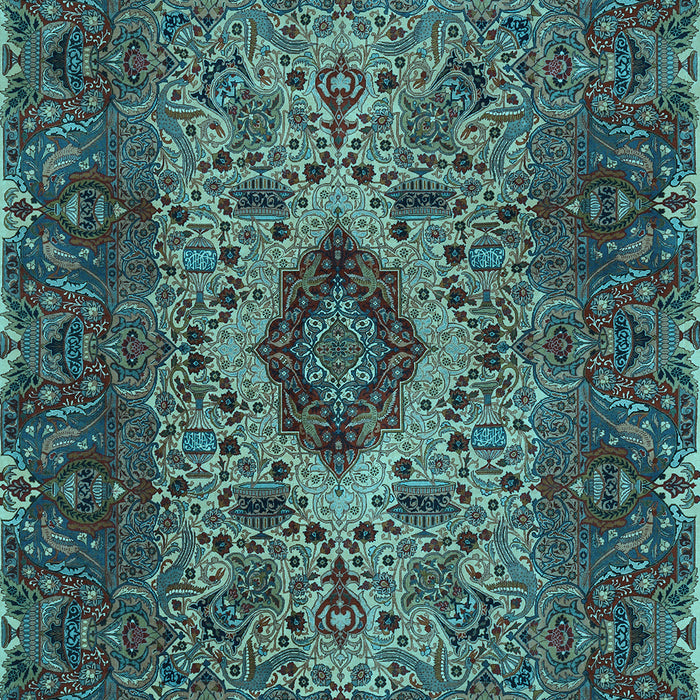 Machine Washable Persian Light Blue Traditional Rug, wshtr427lblu
