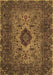 Machine Washable Persian Brown Traditional Rug, wshtr427brn