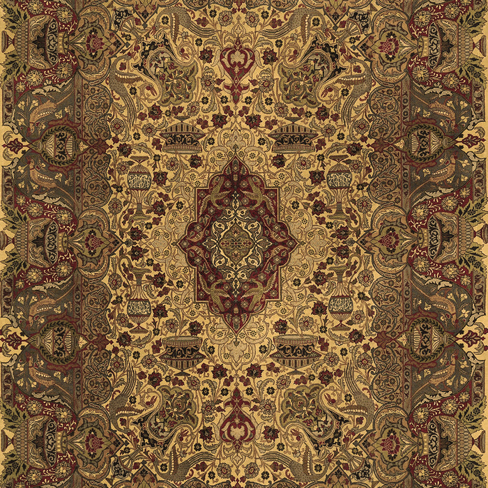 Machine Washable Persian Brown Traditional Rug, wshtr427brn