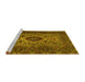 Sideview of Machine Washable Persian Yellow Traditional Rug, wshtr427yw