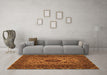 Machine Washable Persian Orange Traditional Area Rugs in a Living Room, wshtr427org