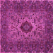 Square Machine Washable Persian Pink Traditional Rug, wshtr427pnk