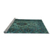 Sideview of Machine Washable Persian Light Blue Traditional Rug, wshtr427lblu