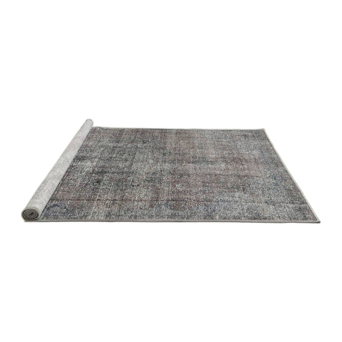 Sideview of Machine Washable Traditional Dark Gray Rug, wshtr4280