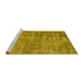 Sideview of Machine Washable Persian Yellow Traditional Rug, wshtr4280yw
