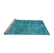 Sideview of Machine Washable Persian Light Blue Traditional Rug, wshtr4280lblu
