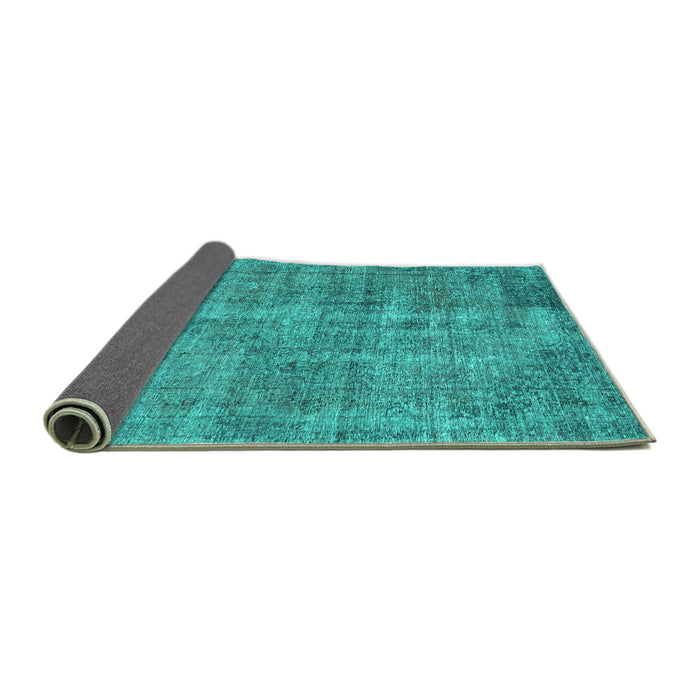 Sideview of Persian Turquoise Traditional Rug, tr4280turq