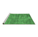 Sideview of Machine Washable Persian Emerald Green Traditional Area Rugs, wshtr4280emgrn