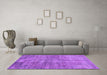 Machine Washable Persian Purple Traditional Area Rugs in a Living Room, wshtr4280pur