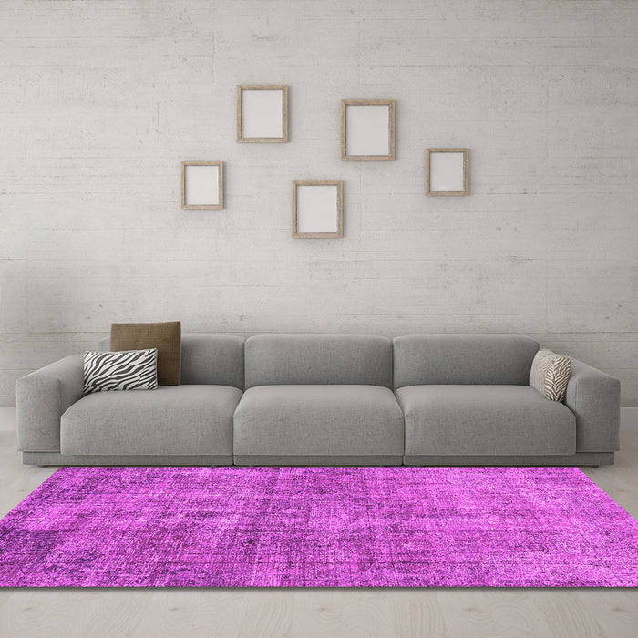 Machine Washable Persian Pink Traditional Rug in a Living Room, wshtr4280pnk