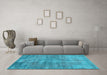 Machine Washable Persian Light Blue Traditional Rug in a Living Room, wshtr4280lblu