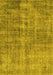 Machine Washable Persian Yellow Traditional Rug, wshtr4280yw