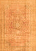 Serging Thickness of Machine Washable Persian Orange Traditional Area Rugs, wshtr4281org