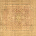 Square Persian Brown Traditional Rug, tr4281brn