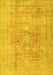 Machine Washable Persian Yellow Traditional Rug, wshtr4281yw