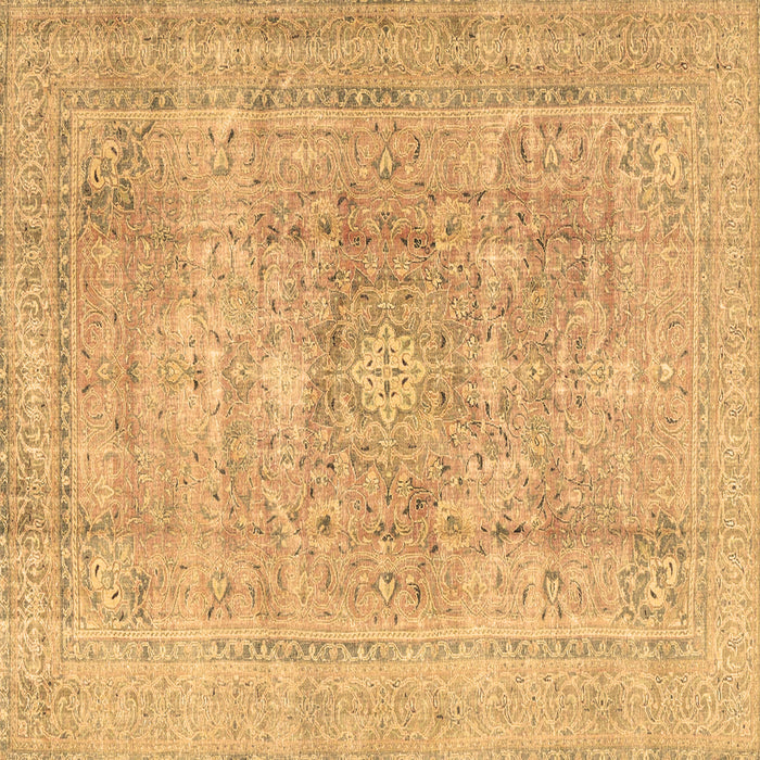 Square Machine Washable Persian Brown Traditional Rug, wshtr4281brn