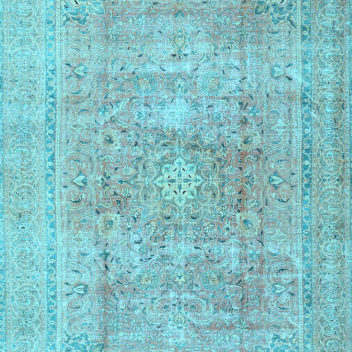 Machine Washable Persian Light Blue Traditional Rug, wshtr4281lblu