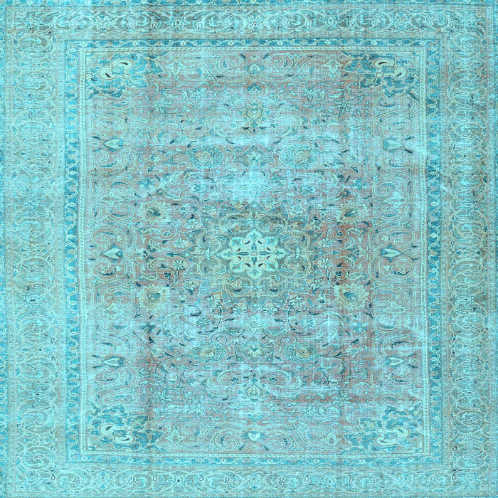 Square Persian Light Blue Traditional Rug, tr4281lblu
