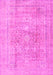 Machine Washable Persian Pink Traditional Rug, wshtr4281pnk