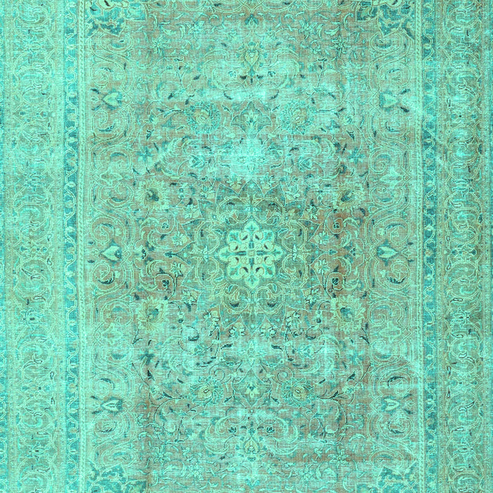 Machine Washable Persian Turquoise Traditional Area Rugs, wshtr4281turq