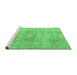 Sideview of Machine Washable Persian Emerald Green Traditional Area Rugs, wshtr4281emgrn