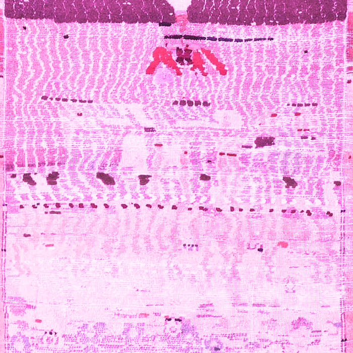 Machine Washable Persian Pink Traditional Rug, wshtr4282pnk